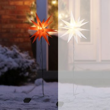 bonsport LED Solarleuchte LED Gartenstecker mit Stern, 90 x 35 cm