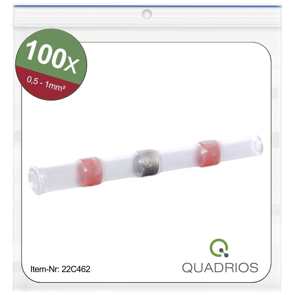 Quadrios Stoßverbinder Quadrios 22C462 Stoßverbinder mit Schrumpfschlauch 0.5 mm² 1.0 mm² Vol, 22C462