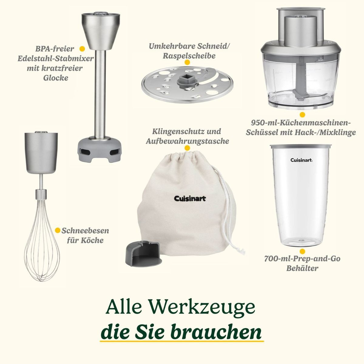 Cuisinart Stabmixer Power Blend Immersion Hand Blender