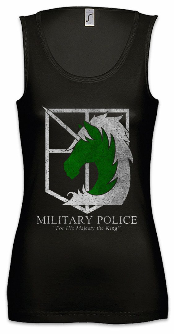 Tanktop Military Police Logo Ärmelloses Damen T-Shirt Attack On Logo Symbol