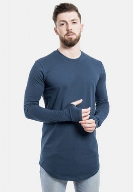 Blackskies T-Shirt Round Langarm Longshirt T-Shirt Petrol Medium