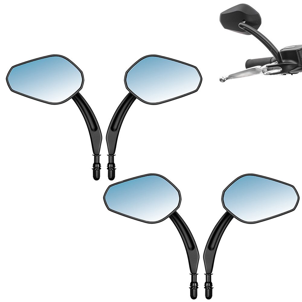Motorradspiegel Set 2x Motorrad Spiegel mit E-Prüfzeichen HDE2 kompatibel mit Harley-D