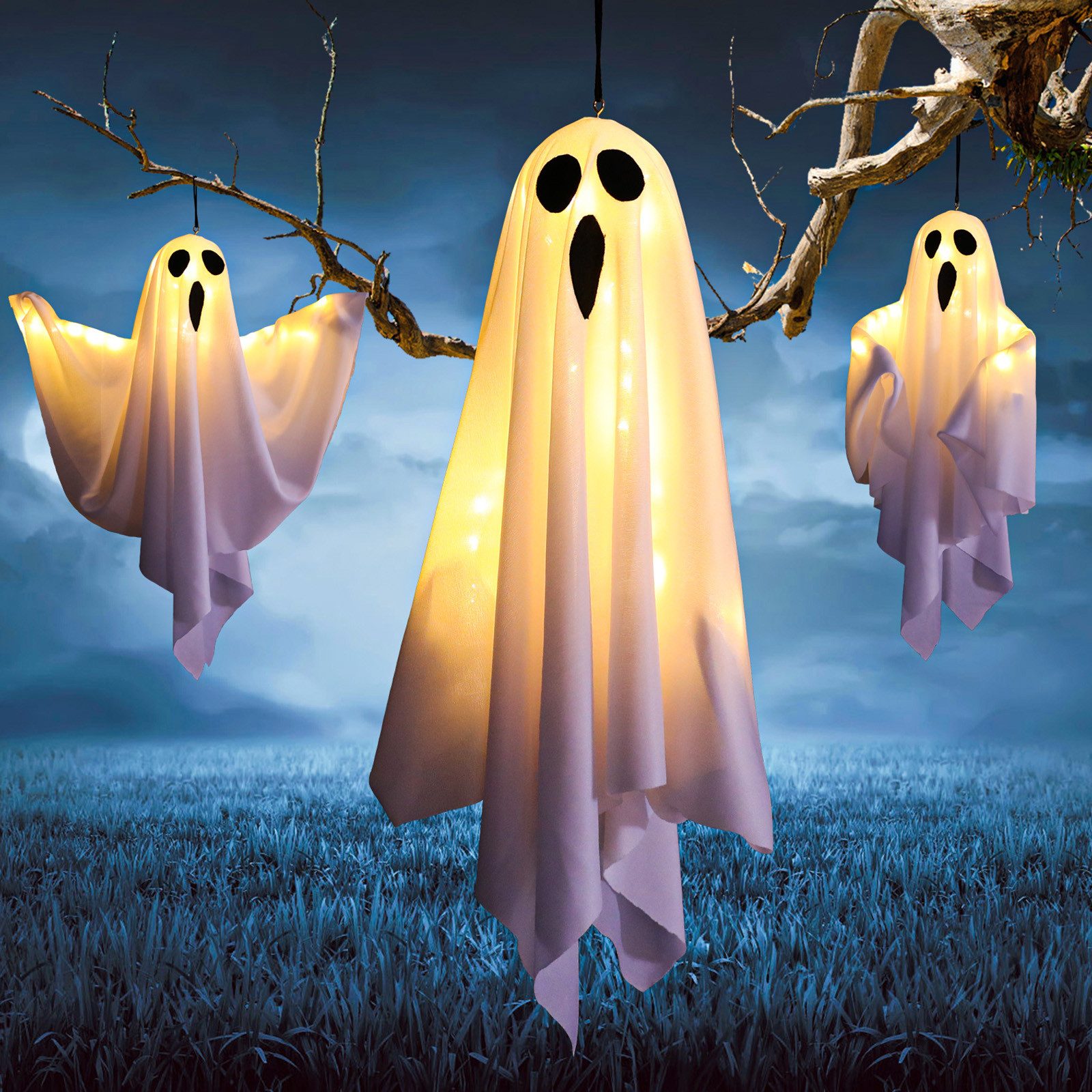 MUPOO Lichterkette LED-Lichterkette Halloween Deko,Geister Laterne günstig online kaufen
