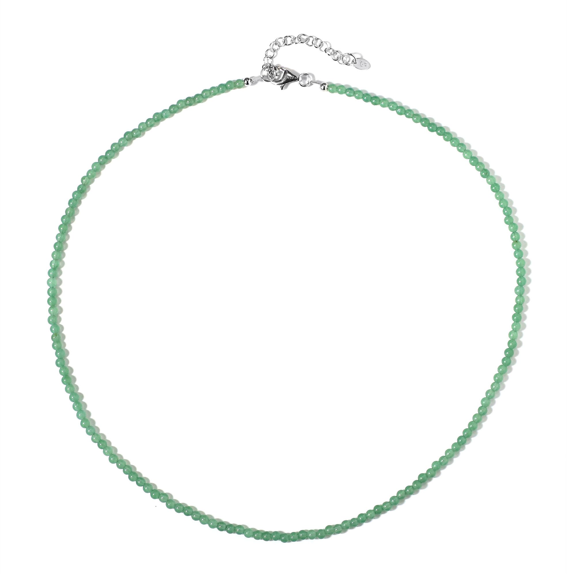 Cavill Silberkette Cavill grüne Aventurin Perlen 24,33 ct, 925 Silber, rund günstig online kaufen