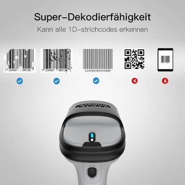 Inateck 1D Bluetooth Barcode Scanner, Wireless, Kabellos Handscanner