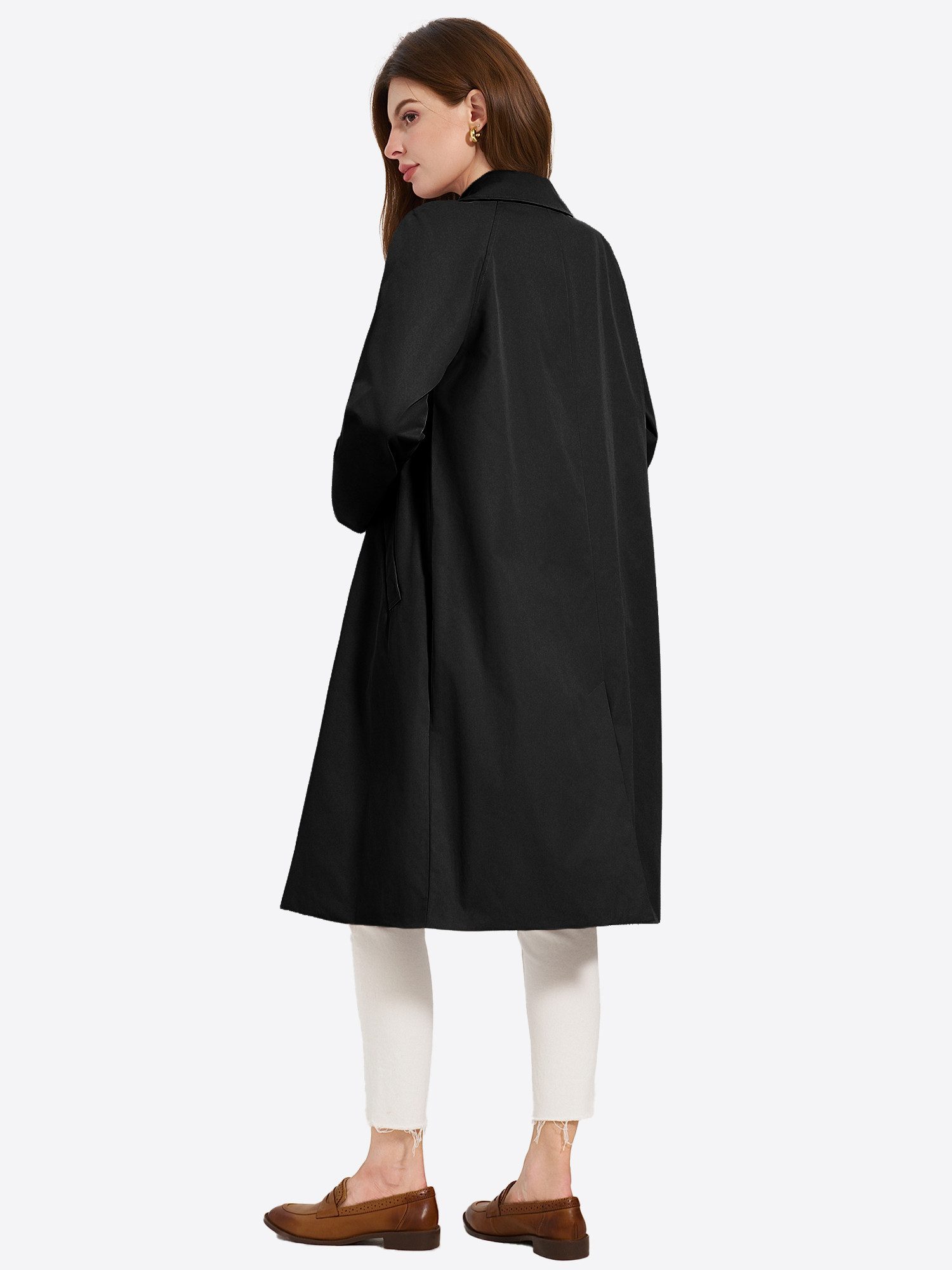 Imily Bela Trenchcoat Damen Übergangsmantel mit Knopfleiste (Packung, 1-tlg., 1per-Pack) mit Kontrastfutter – Bild 3 von 5