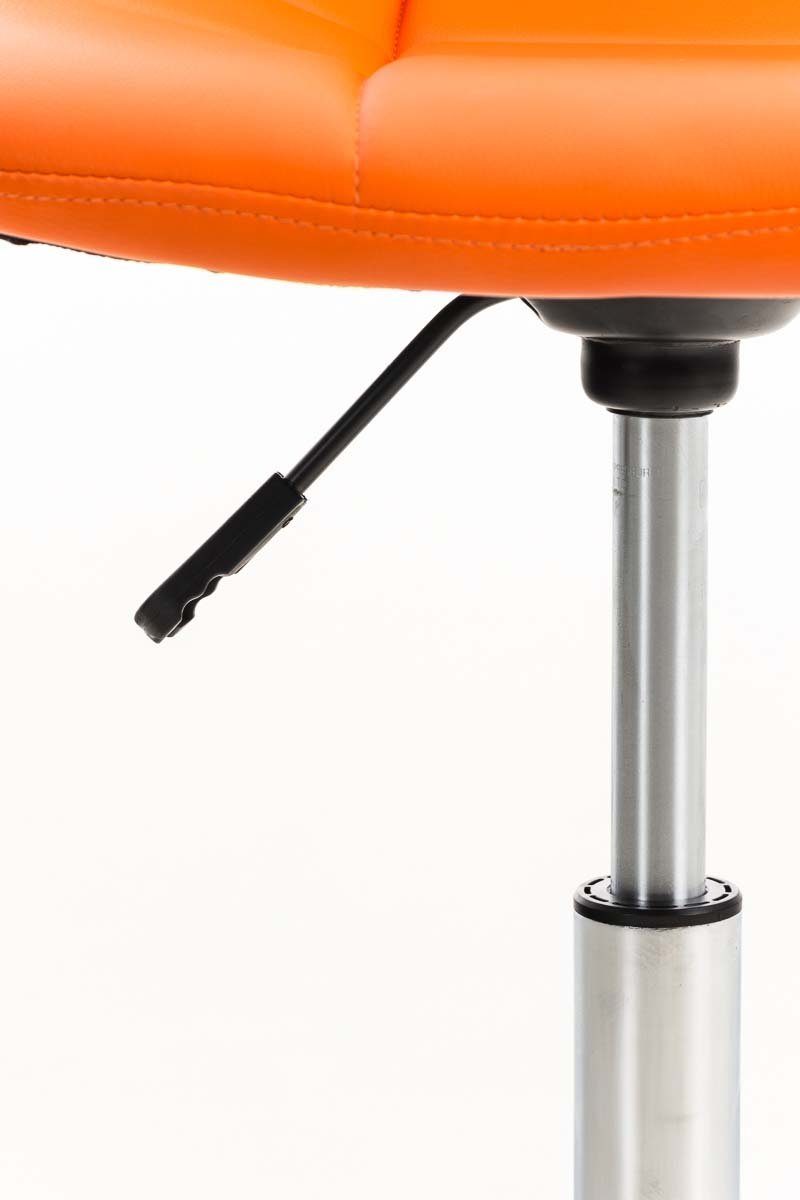 CLP Schreibtischstuhl Emil Kunstleder, höhenverstellbar orange drehbar und