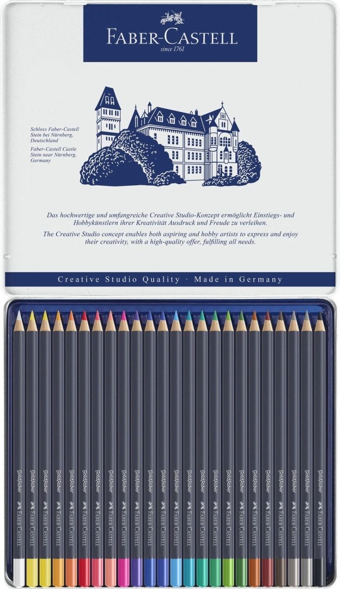 Faber-Castell Buntstift Farbstift Goldfaber permanent sortiert VE=24 Stück Etui