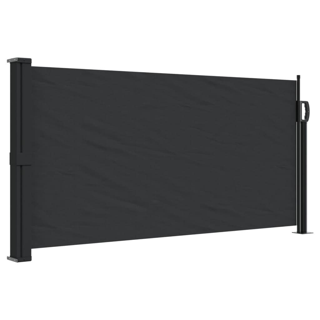 vidaXL Seitenmarkise 100 x 500 cm Seitenmarkise Ausziehbar Schwarz 100x500 cm