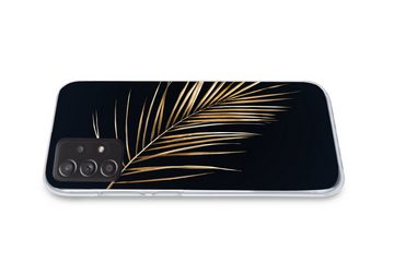 MuchoWow Handyhülle Pflanzen - Gold - Schwarz - Blätter - Luxus, Handyhülle Telefonhülle Samsung Galaxy A33