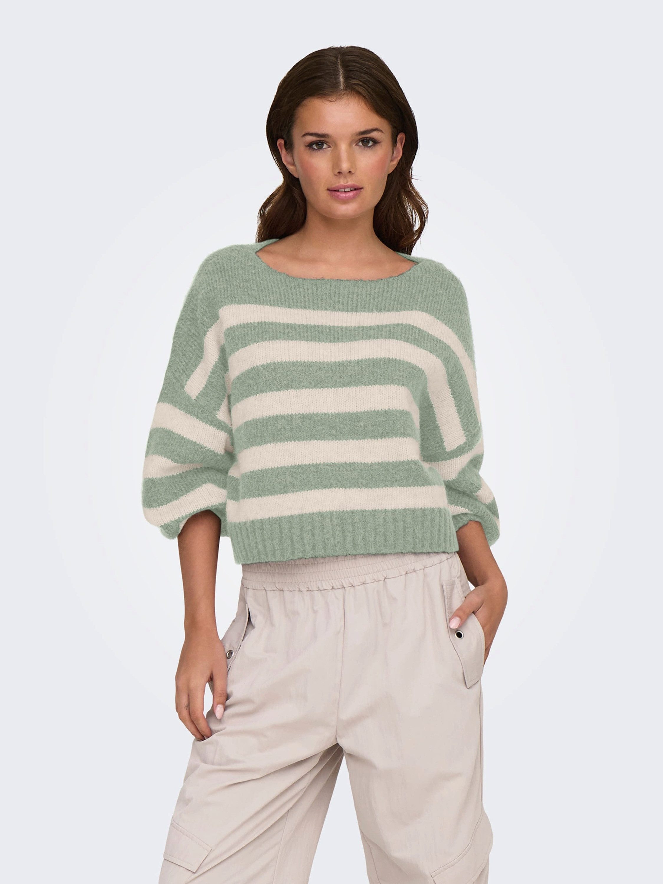 ONLY Rundhalspullover ONLAYA (1-tlg) Plain/ohne Details