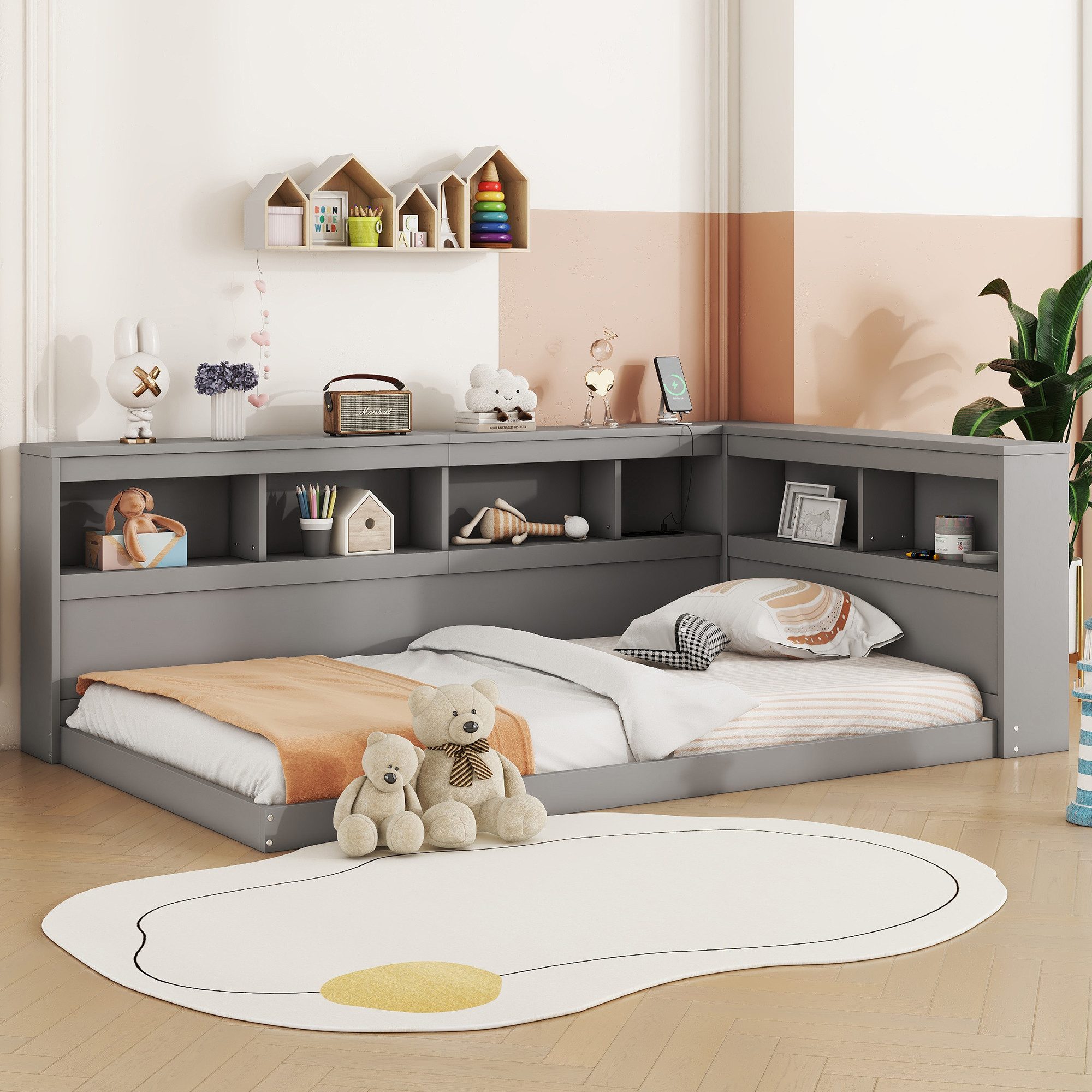 Flieks Kinderbett, Kinderbett Einzelbett 90x200cm mit günstig online kaufen