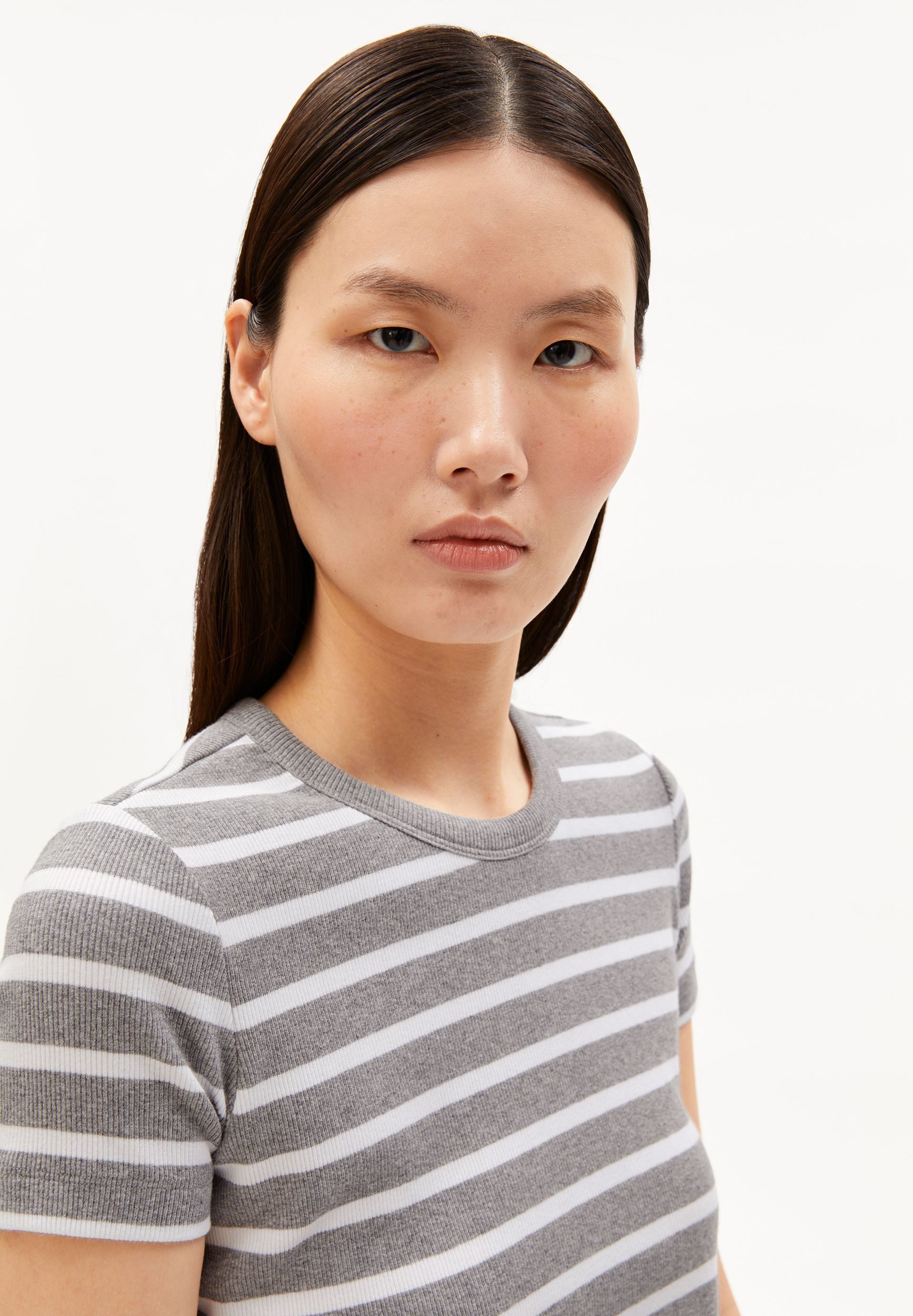 Armedangels T-Shirt KARDAA STRIPES Ripp-T-Shirt aus Bio-Baumwoll Mix Slim Fit