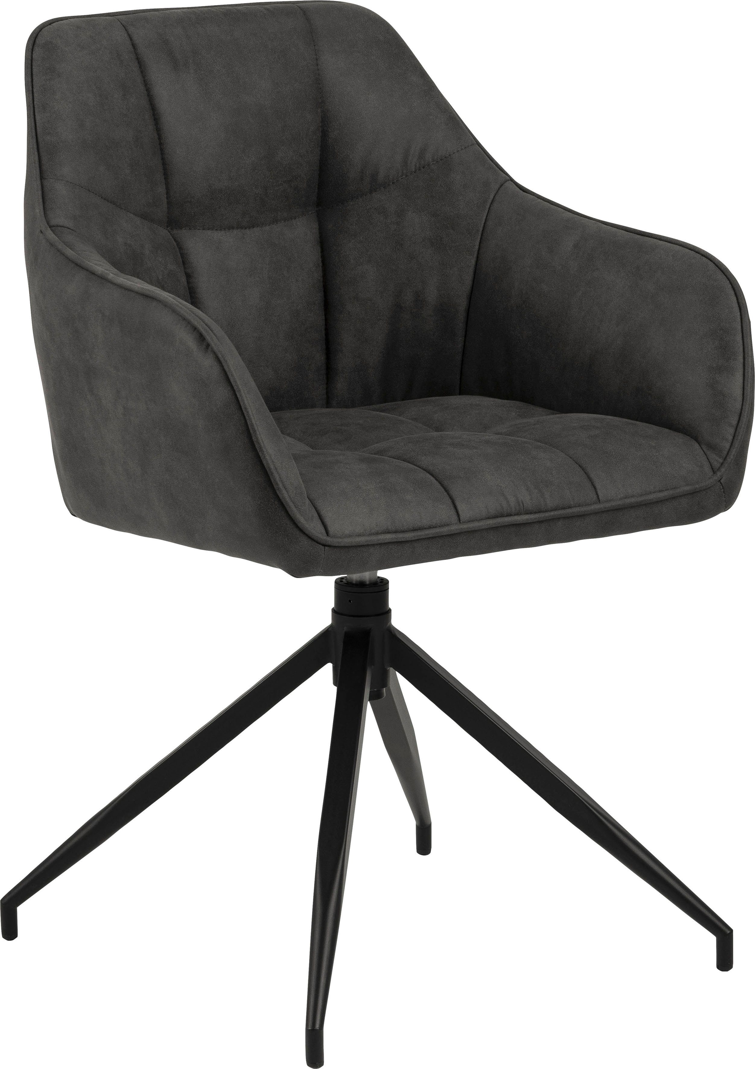 ACTONA GROUP Esszimmerstuhl Beate (1 St), mit edlem Samtstoff und modernen quadratischen Nähten