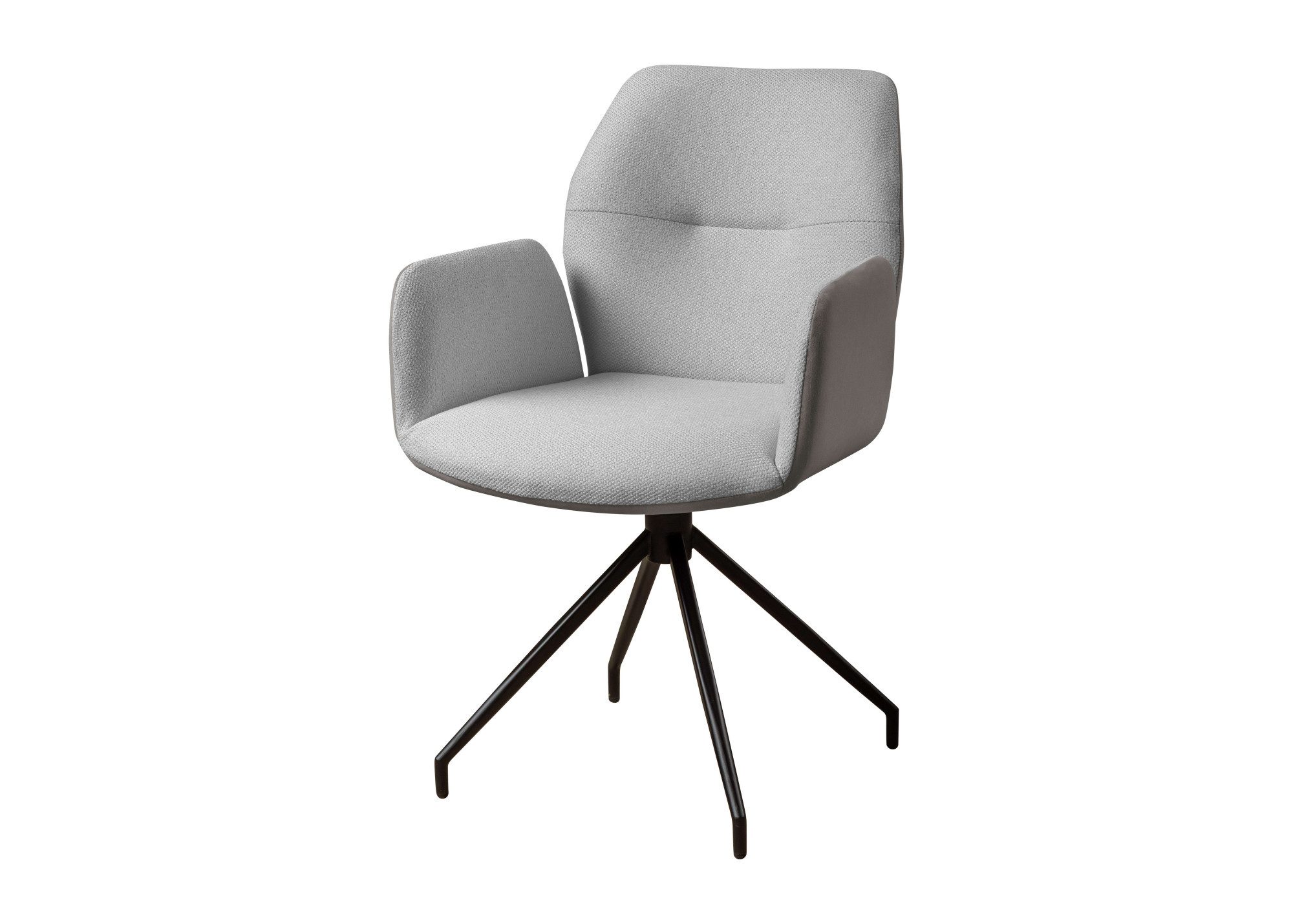 OTTO home Armlehnstuhl Bruna Drehstuhl, Polsterstuhl, Esszimmerstuhl, Küchenstuhl, 4-Fußstuhl, 360° drehbar, mit automatischer Rückstellung, 2-Stoff-Design