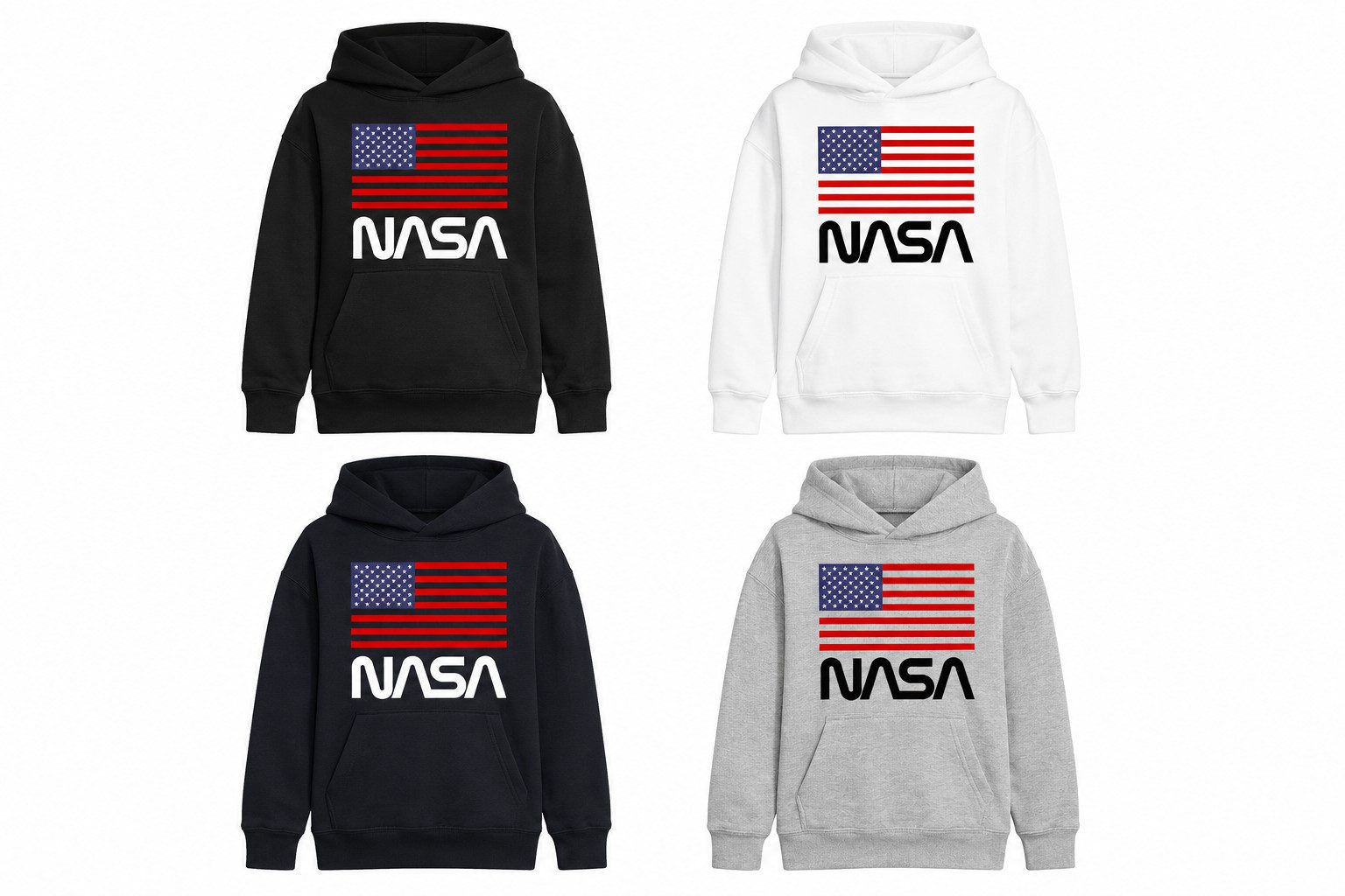 Hoodie Nasa USA Kinder Hoodie NASA USA Flagge Print Freizeitlook