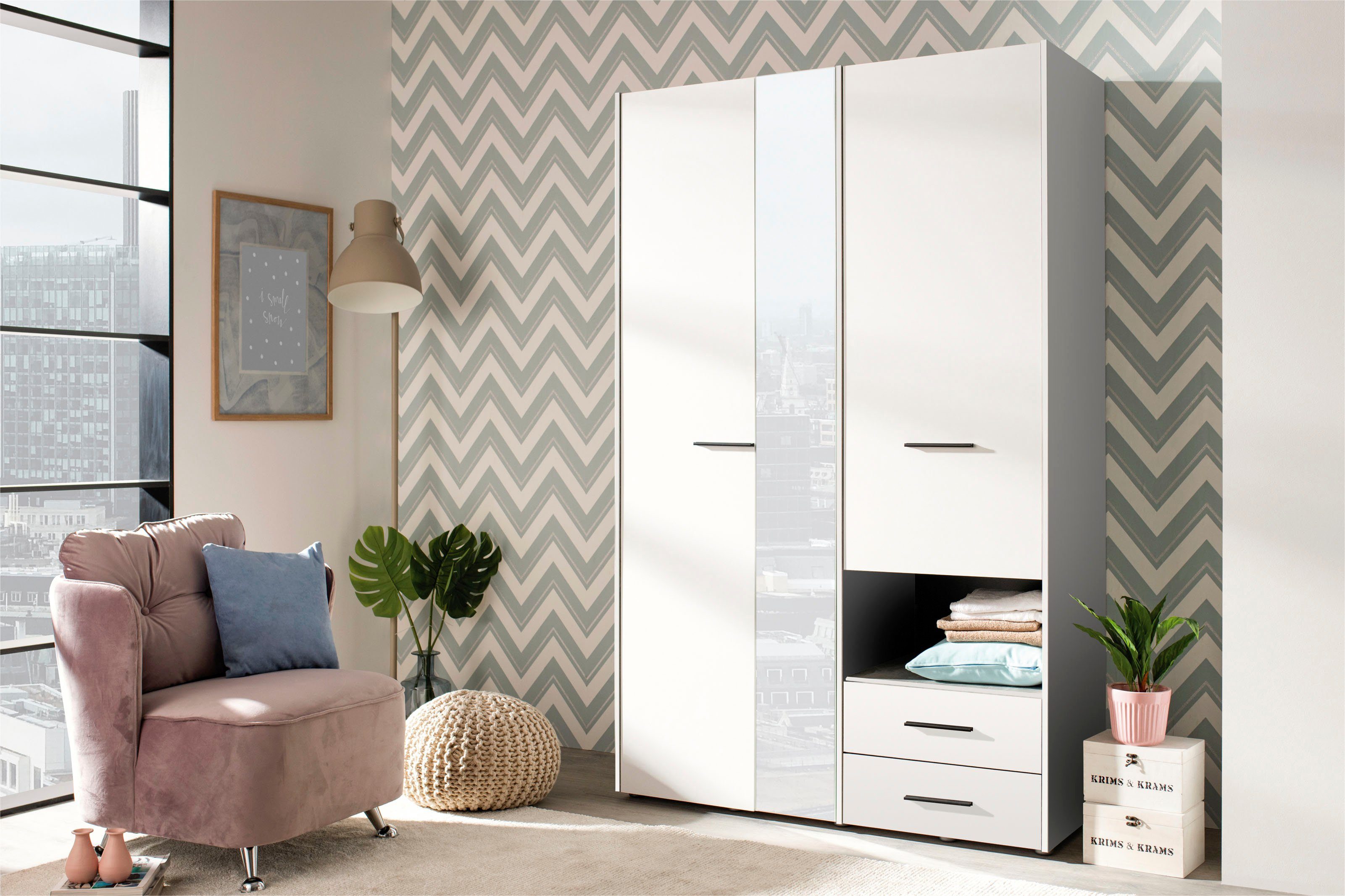 INOSIGN Spiegel Leon mit weiss Opaque Kleiderschrank Opaque weiss |