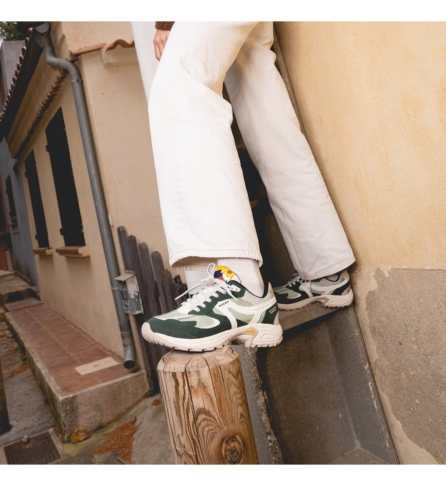 Meeko Capra Lychen (wasserdicht) grün/weiss/beige Herren Sneaker