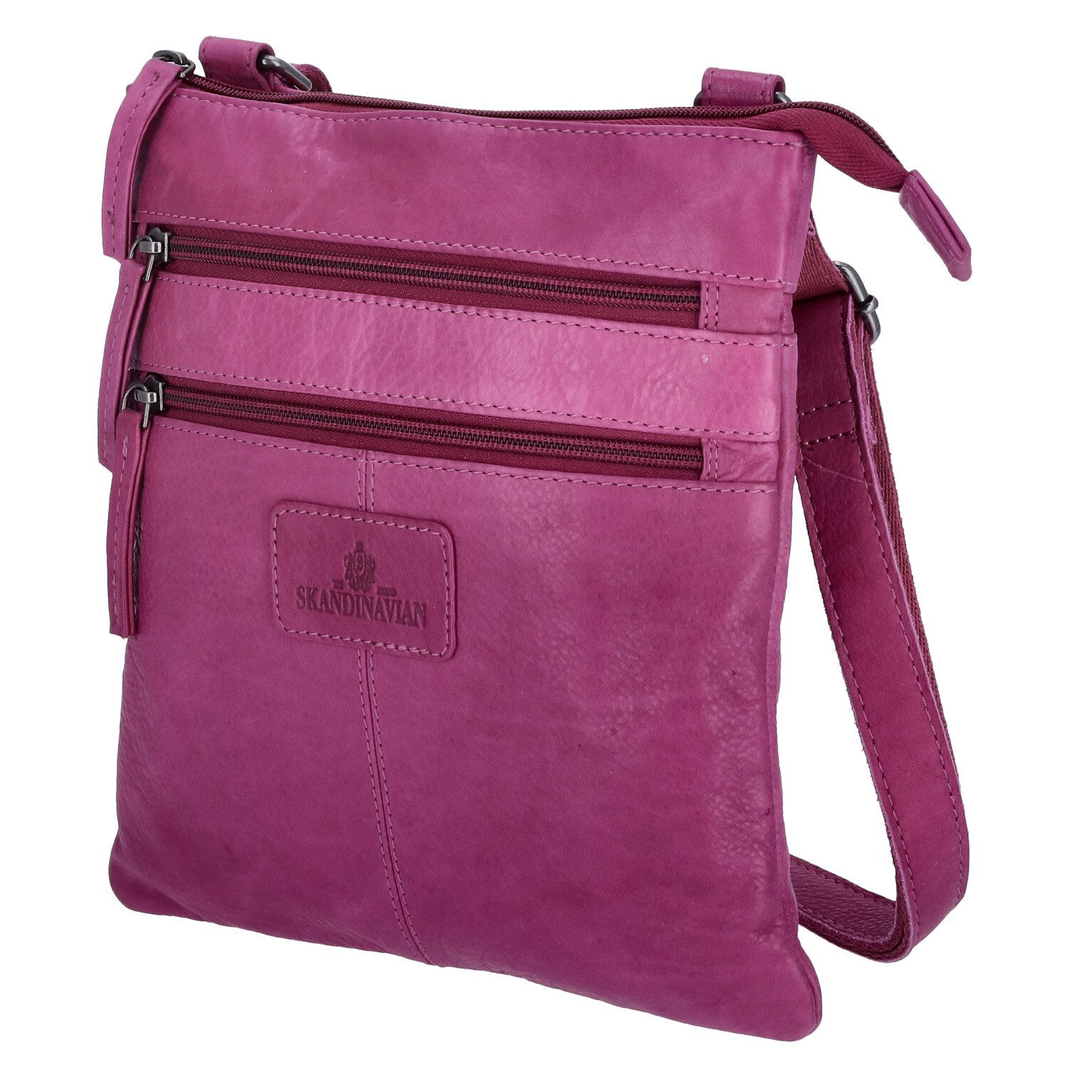 The Skandinavian Brand Umhängetasche The Skandinavian Brand Damen Ledertasche Purple (1-tlg)