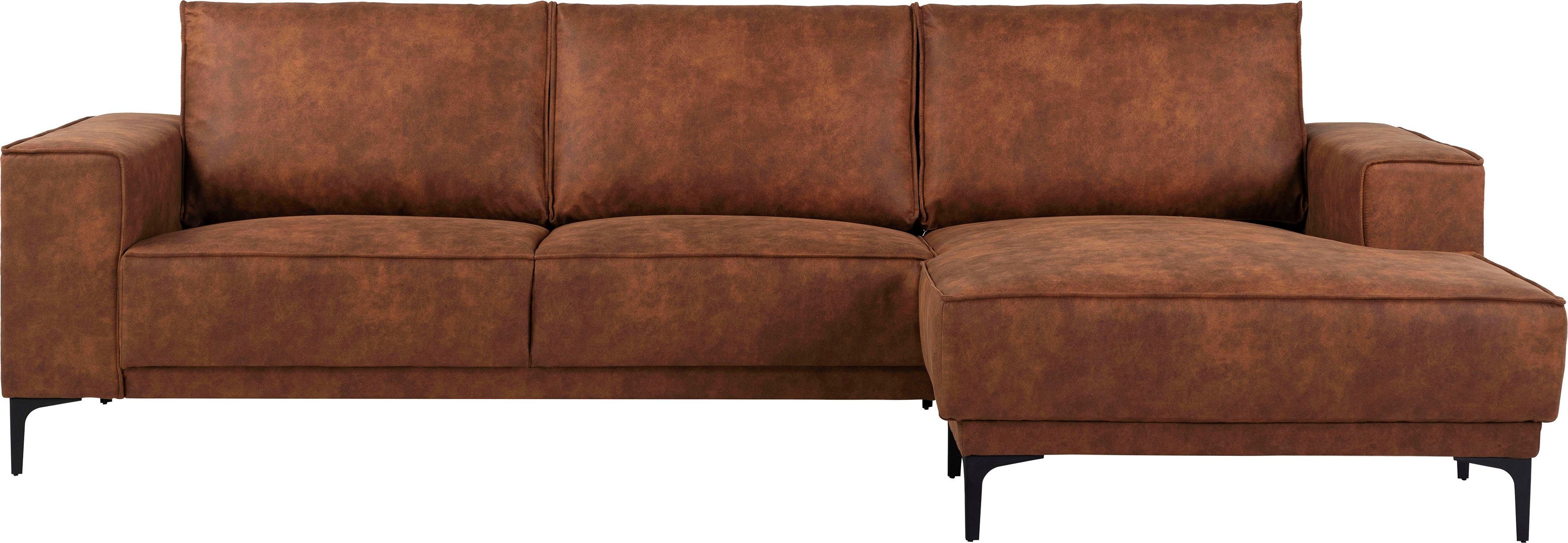Places of Style Ecksofa "Polsterecke Oland, Struktur, Flachgewebe, Luxus-Mi günstig online kaufen