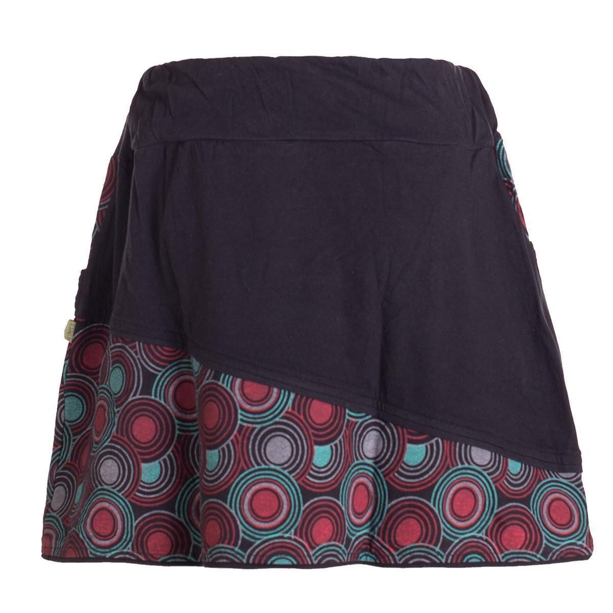 Vishes Minirock Kurzer Rock Damen Mini-Rock Polka Dot Röcke, retro 70er 80er Elfen, Boho, Hippie, Festival-Rock