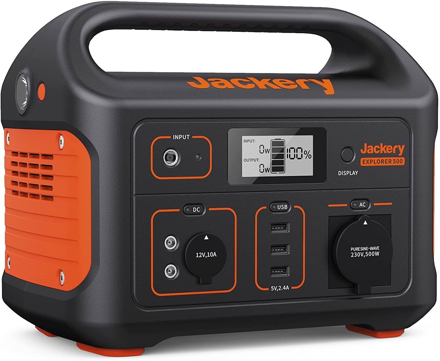 Jackery Jackery Explorer 500, 518Wh Tragbare Powerstation Mobiler Stromspeicher mit 230V/500W ...