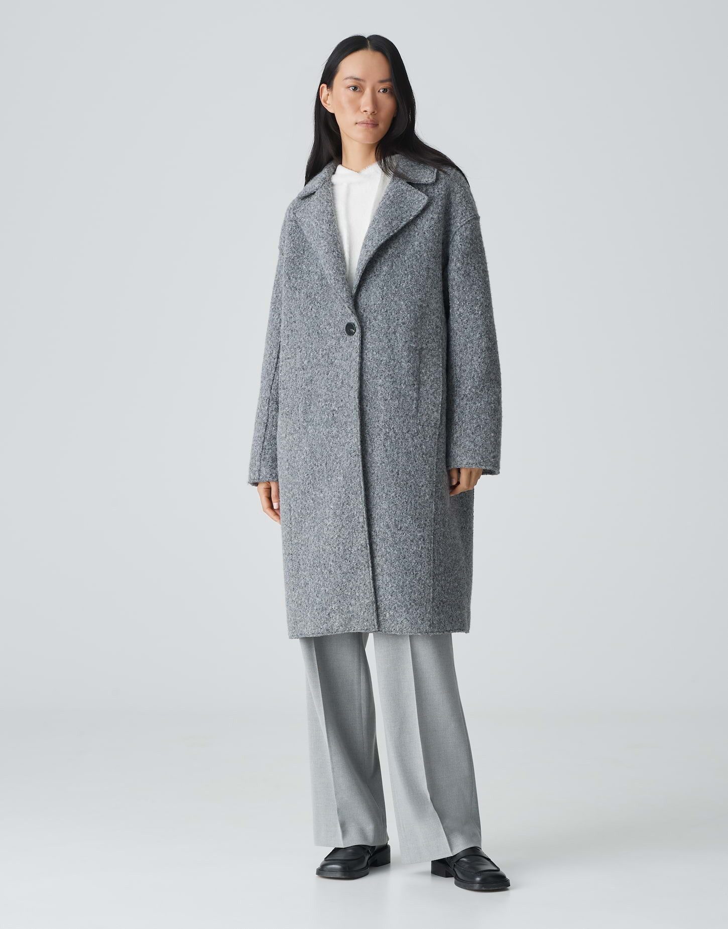 OPUS Langmantel Mantel HANNIE Oversize in Boulcé Optik