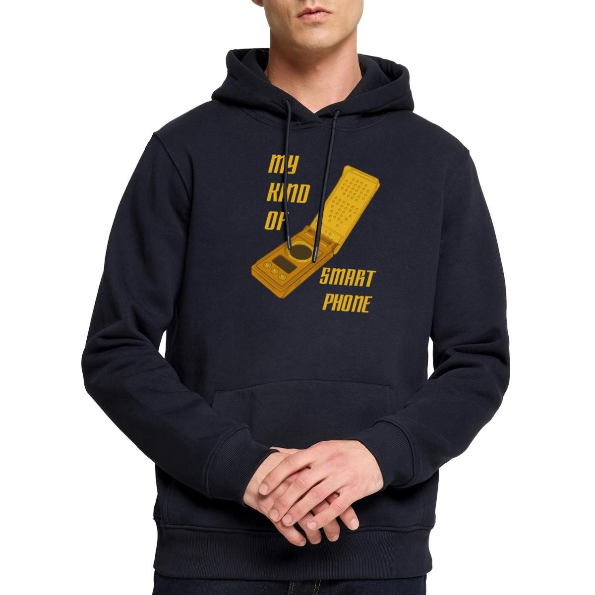 Spreadshirt Hoodie Star Trek Discovery Communicator Smartphone Herren Premium Hoodie (1-tlg)