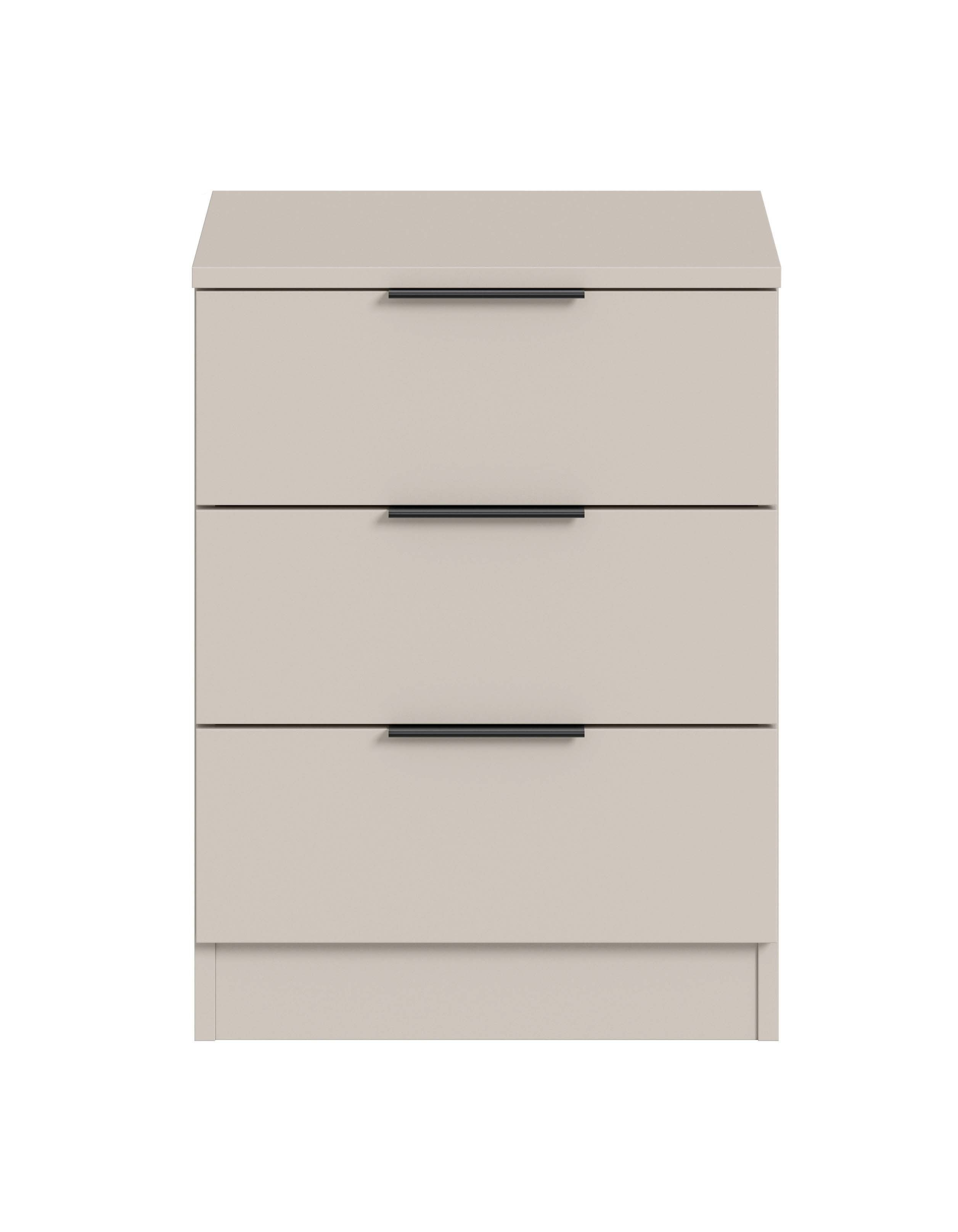 furnling Nachtkommode Kovena, mit 3 Schubladen, pflegeleichte MDF-Front, kratzfest, Höhe 60 cm