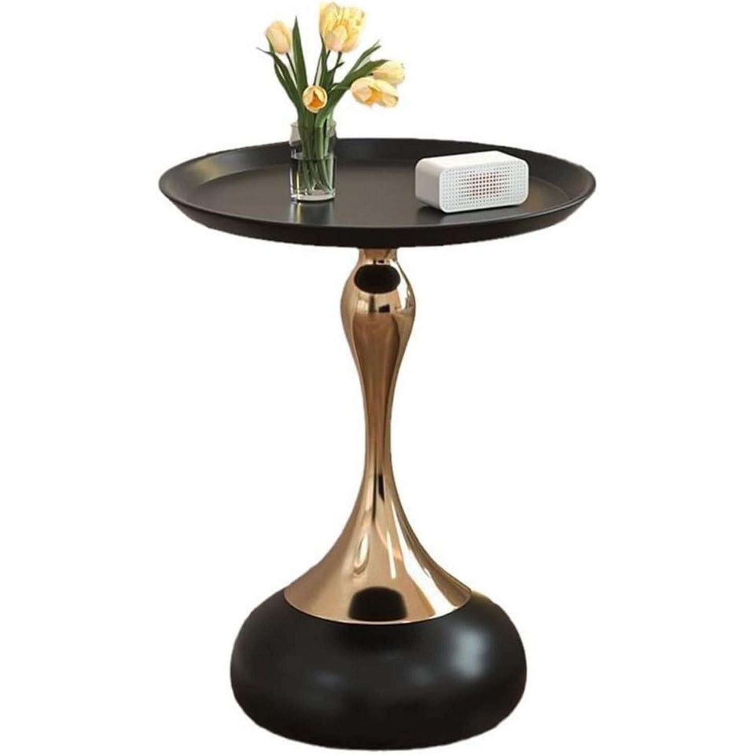 LuxusKollektion Beistelltisch Beistelltisch Metall Kaffeetablett Sofa Nachttisch Schwarz
