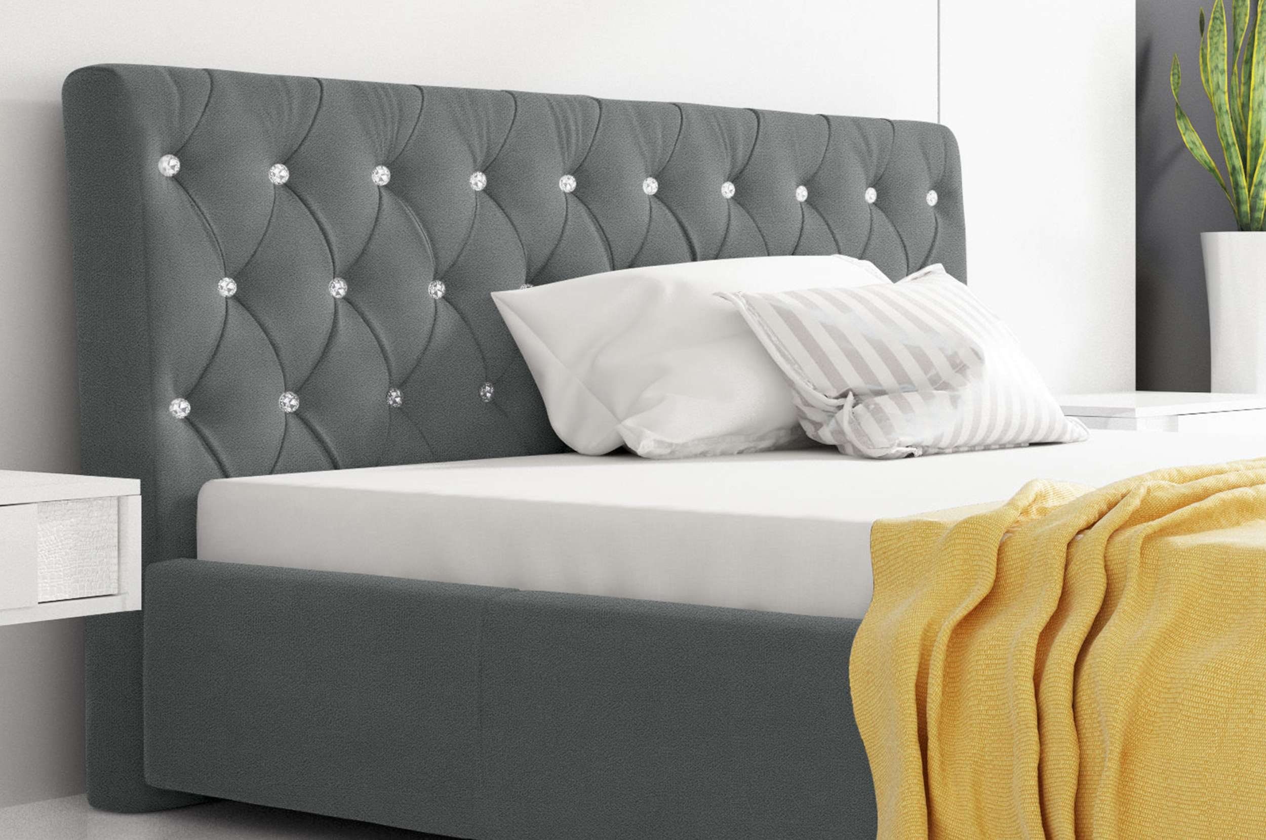 99rooms Polsterbett Kevin (Schlafzimmerbett, Bett), 120/140/160/180/200x200 günstig online kaufen