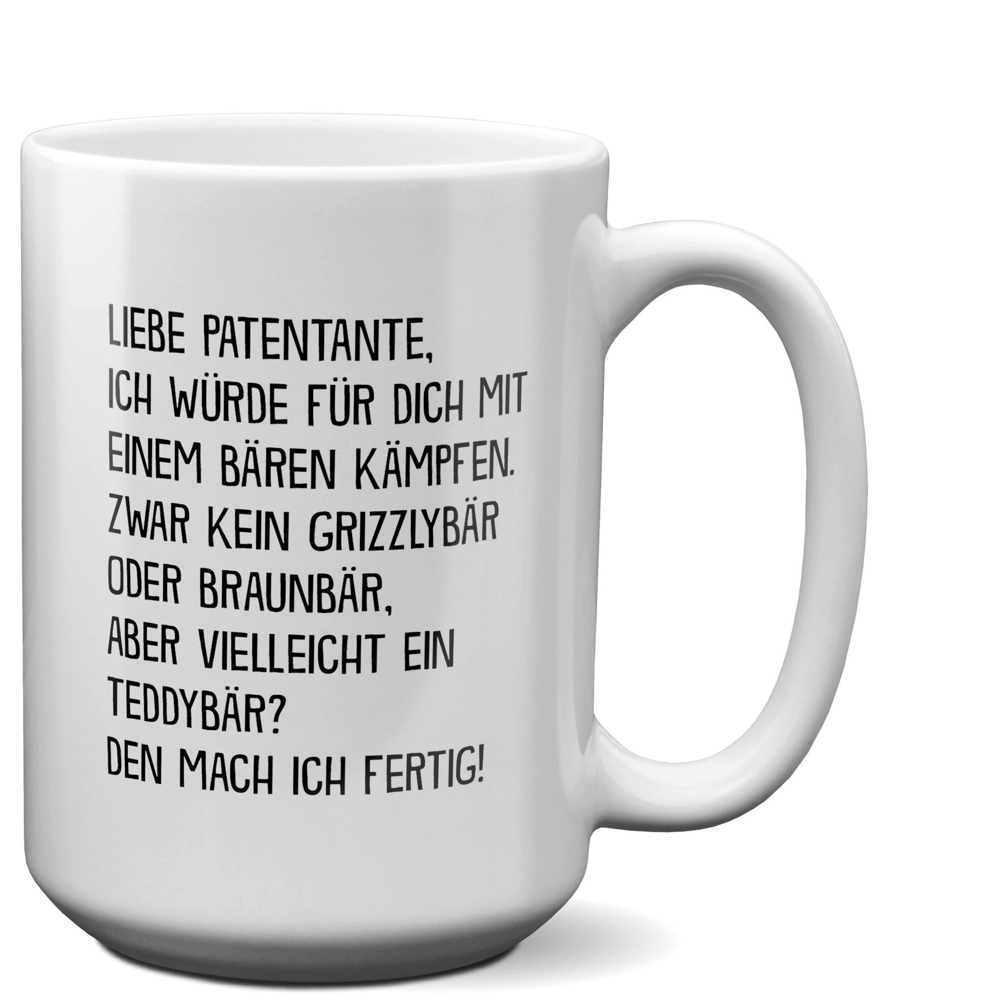 22Feels Tasse Patentante Geschenk Taufpatin Patin Geburtstag Weihnachten Idee Frauen, Keramik, XL, Made In Germany, Spülmaschinenfest