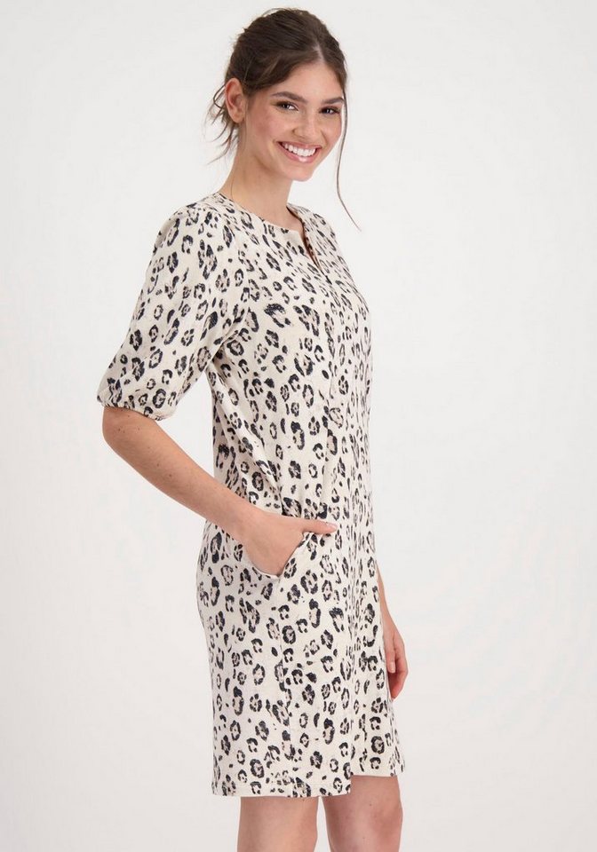 Monari Sweatkleid mit allover Animalprint, Feminines Shirtkleid mit  trendigem Animalprint von Monari