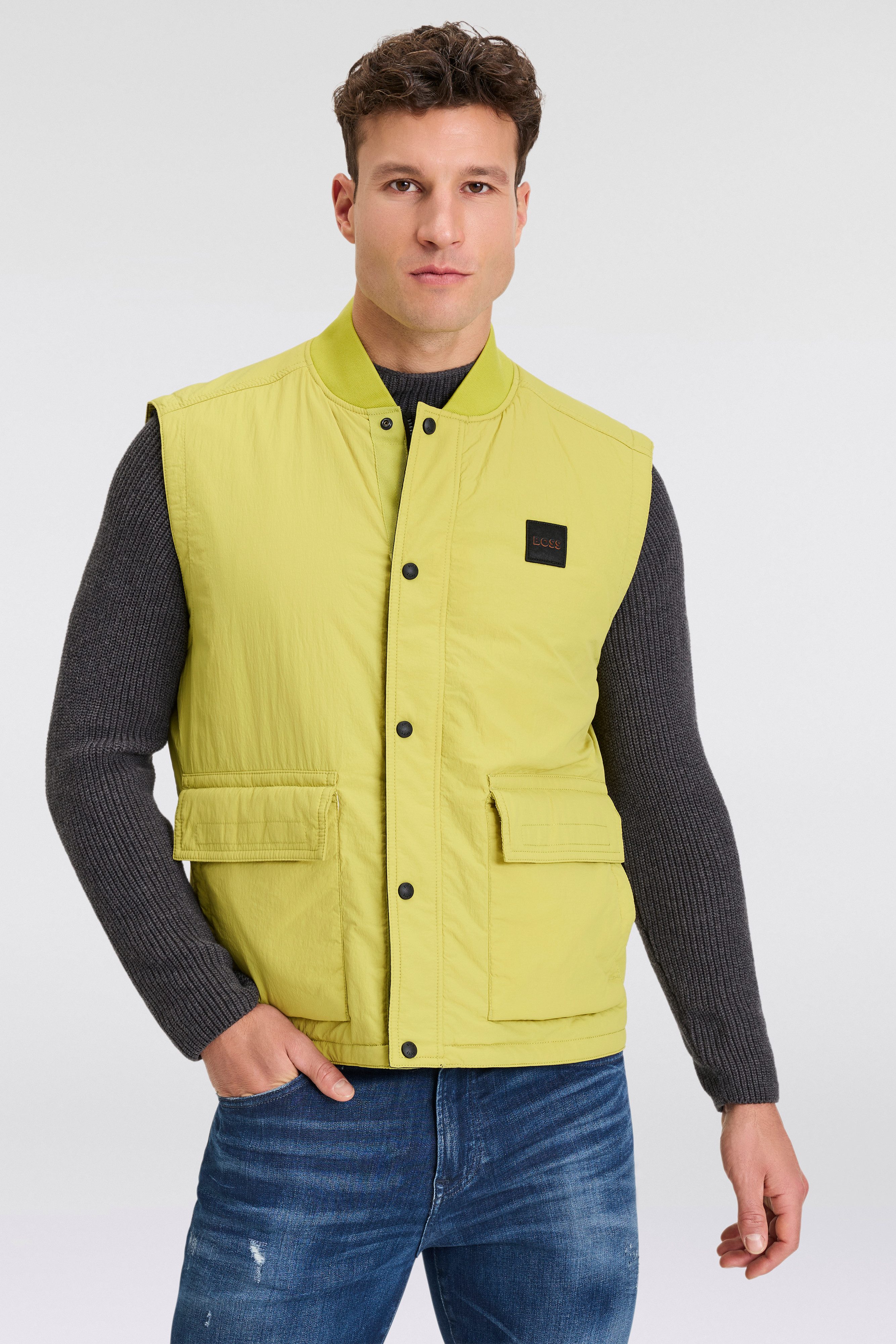BOSS ORANGE Kurzweste Ocomo mit Markenlabel günstig online kaufen
