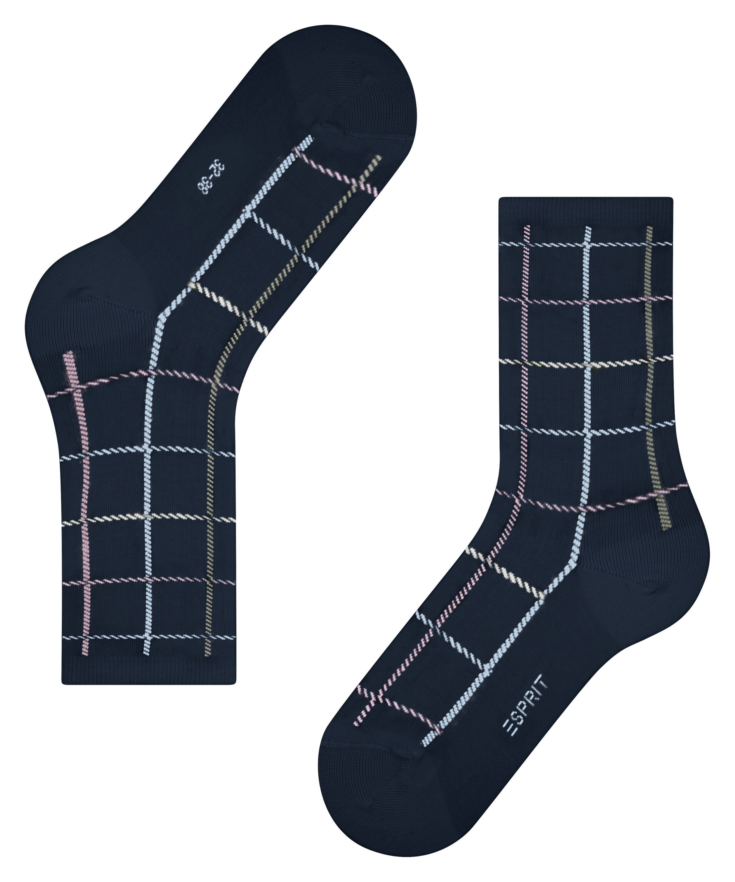 Summer (6120) marine Esprit (1-Paar) Socken Check