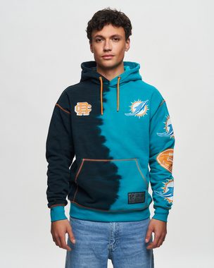 Recovered Kapuzenpullover Recovered Hoodie NFL Miami Dolphins Ink Dye Effect schwarz/Aqua S