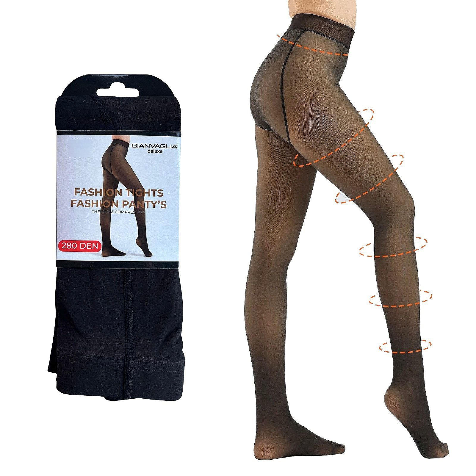 Holland Underwear Strumpfhose Deluxe Blickdichte Strumpfhose Unsichtbarer Look für Damen 833 Gr. M/L