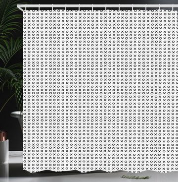 Abakuhaus Duschvorhang Moderner Digitaldruck mit 12 Haken auf Stoff Wasser Resistent Breite 175 cm, Höhe 180 cm, XOXO Modernes übersichtliches Design von XO