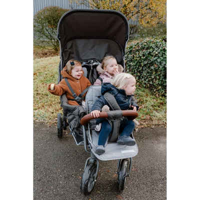 CHILDHOME Kinder-Buggy »Kinderwagen für Drillinge Anthrazit«