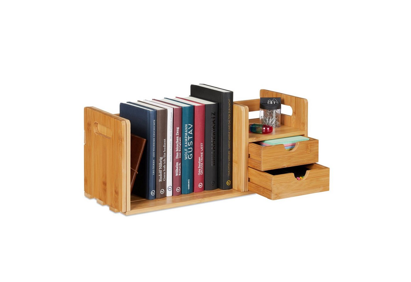 relaxdays Organizer Schreibtisch Organizer Bambus (1 St)