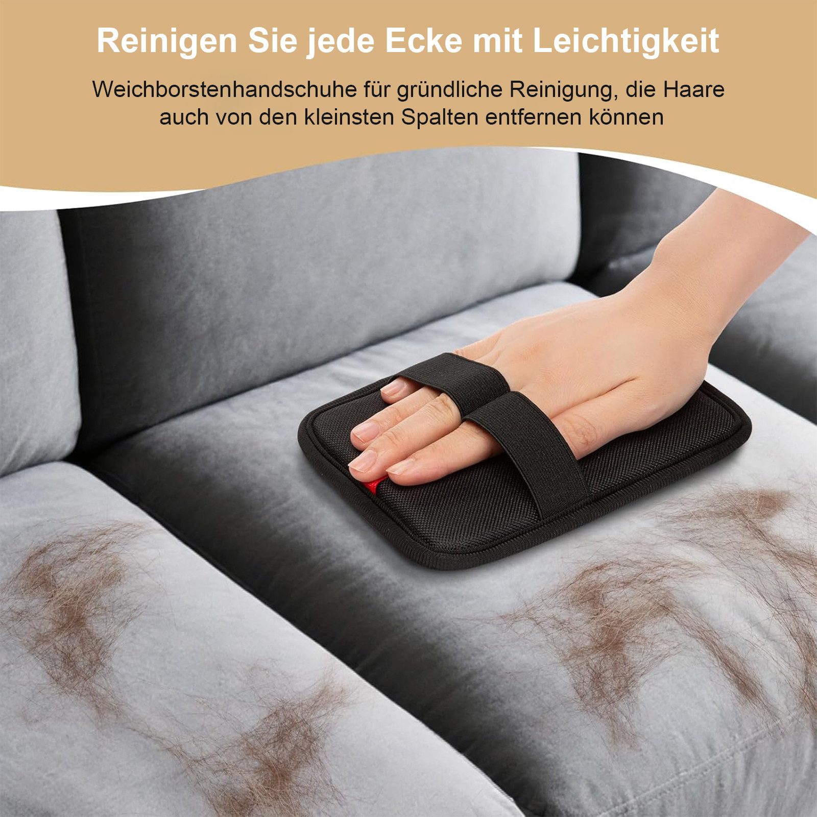 OKWISH Fellpflegehandschuh Tierhaarentferner Handschuhe Fusselentferner, (F günstig online kaufen