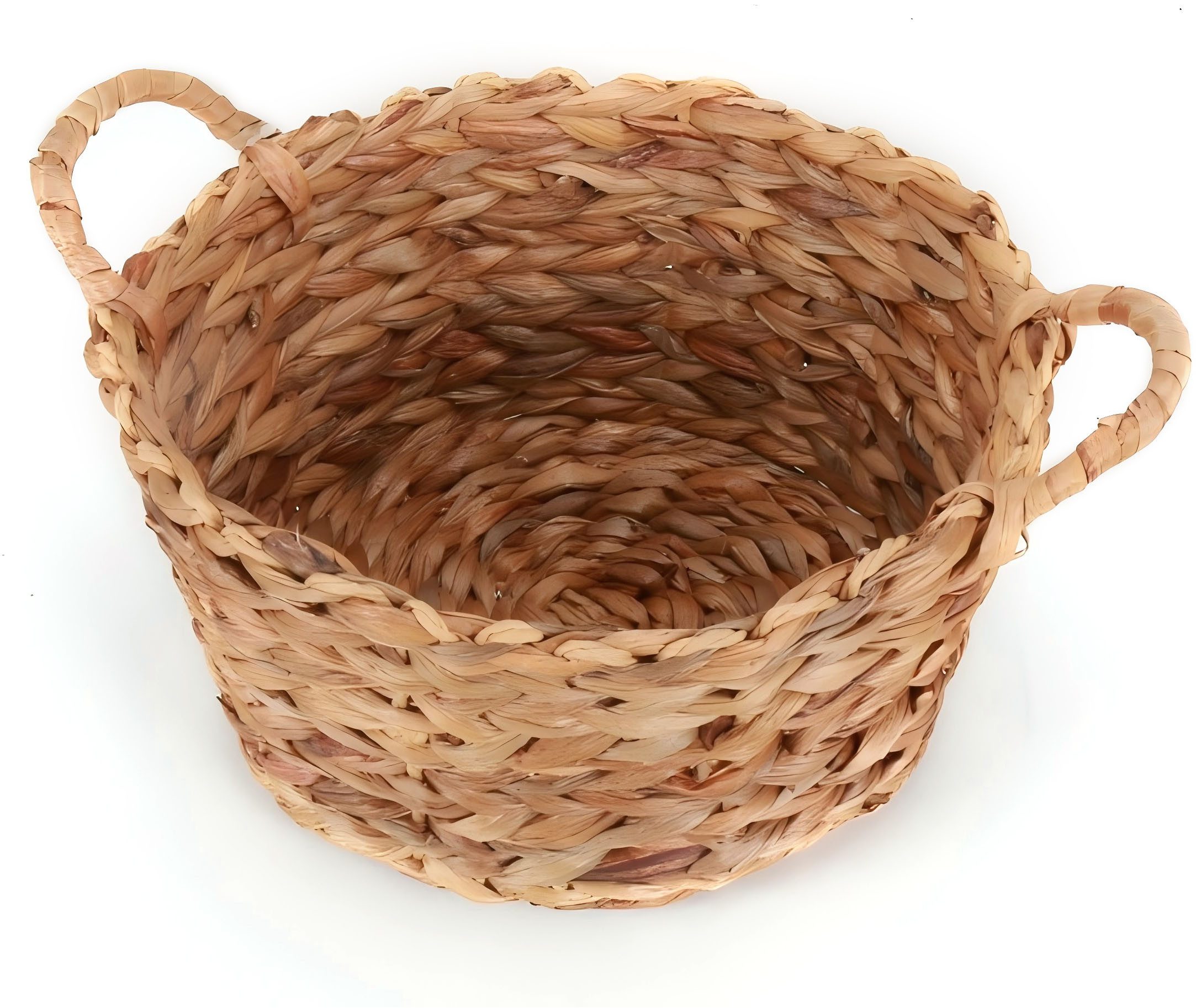 ECHTWERK Aufbewahrungskorb Runder Flechtkorb, 30 x 24 x 16 cm (1 St), aus Wasserhyazinthe, handgeflochten