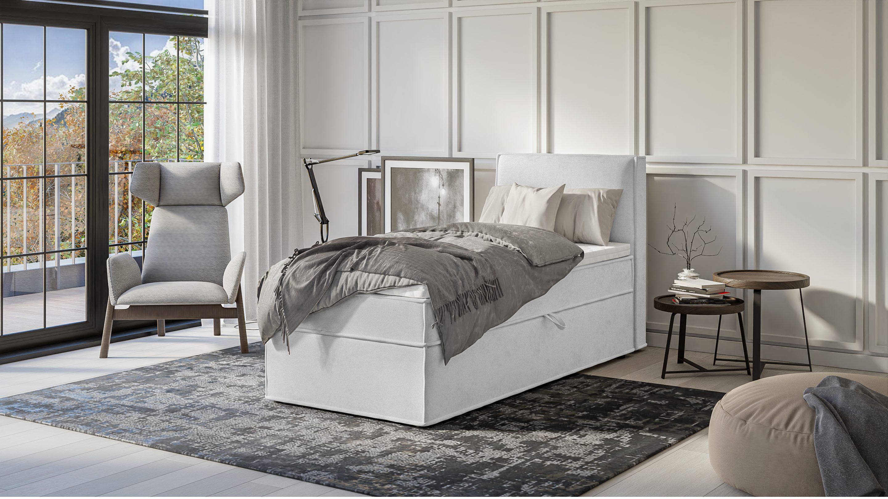 S-Style Möbel Boxspringbett Plaza mit Topper günstig online kaufen