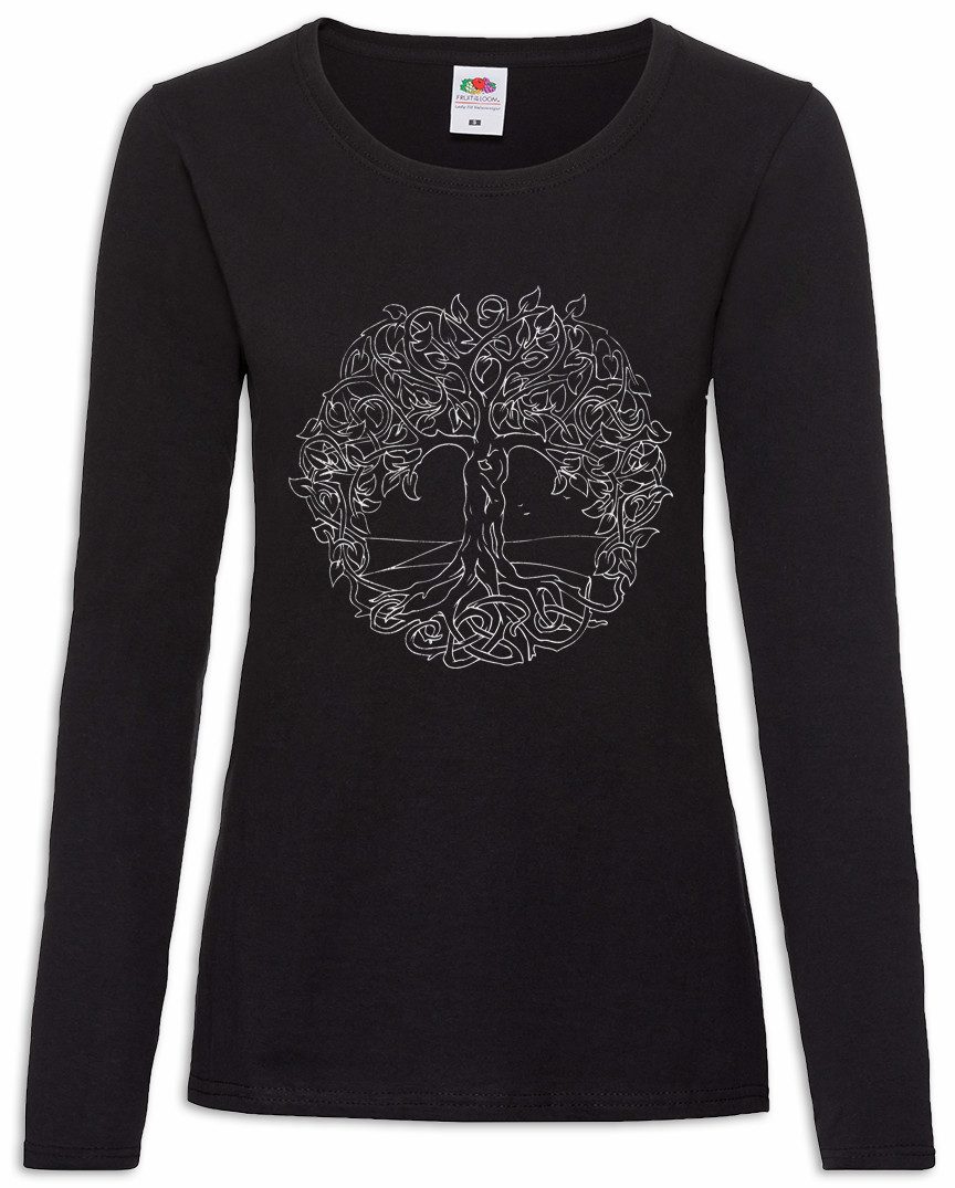 Langarmshirt Yggdrasil VI Damen Langarmshirt Arsen Celtic Irminsul Tree Loki Life