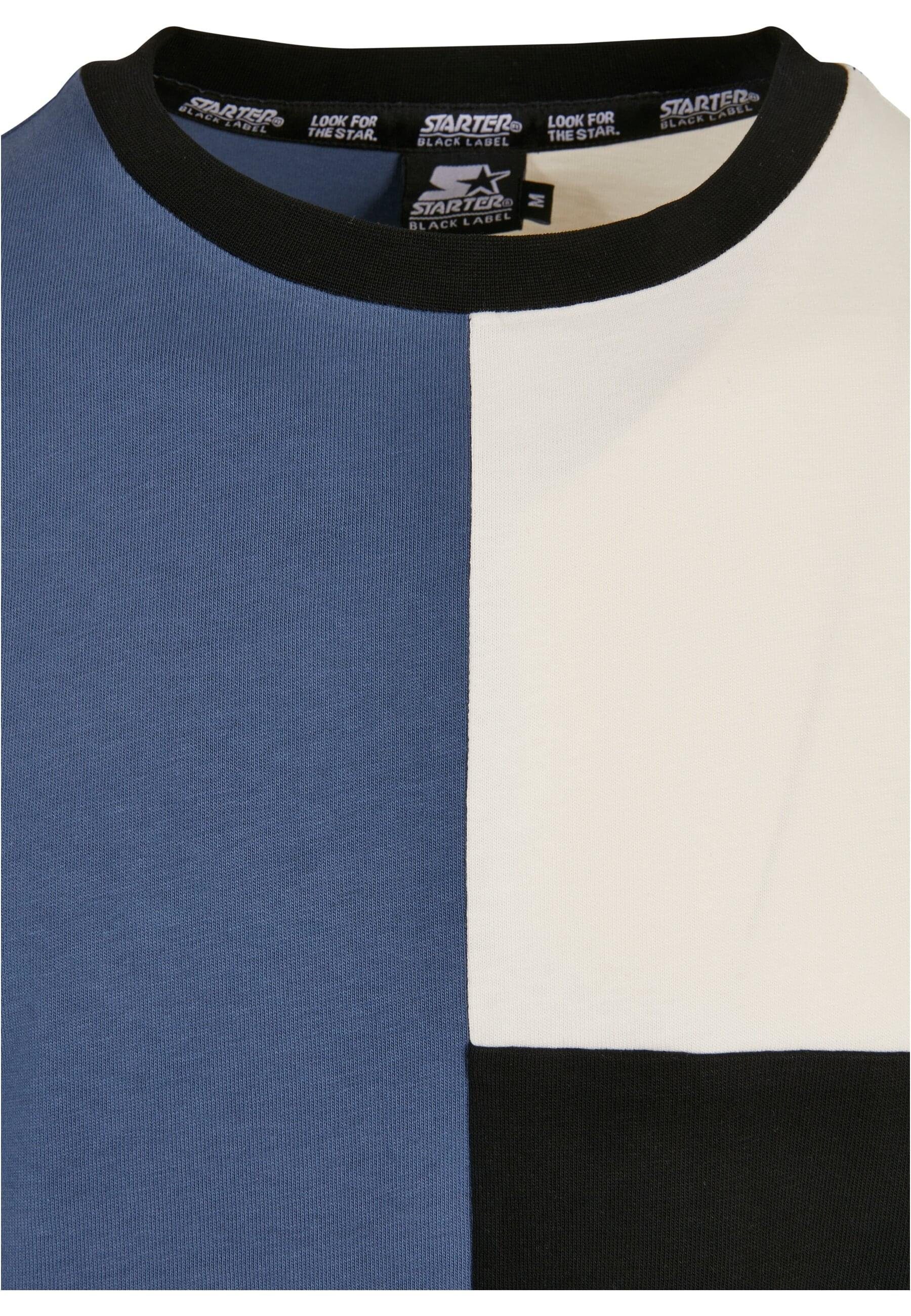 Oversize Starter Starter T-Shirt (1-tlg) Herren vintageblue/black/palewhite Tee Patchwork Black Label