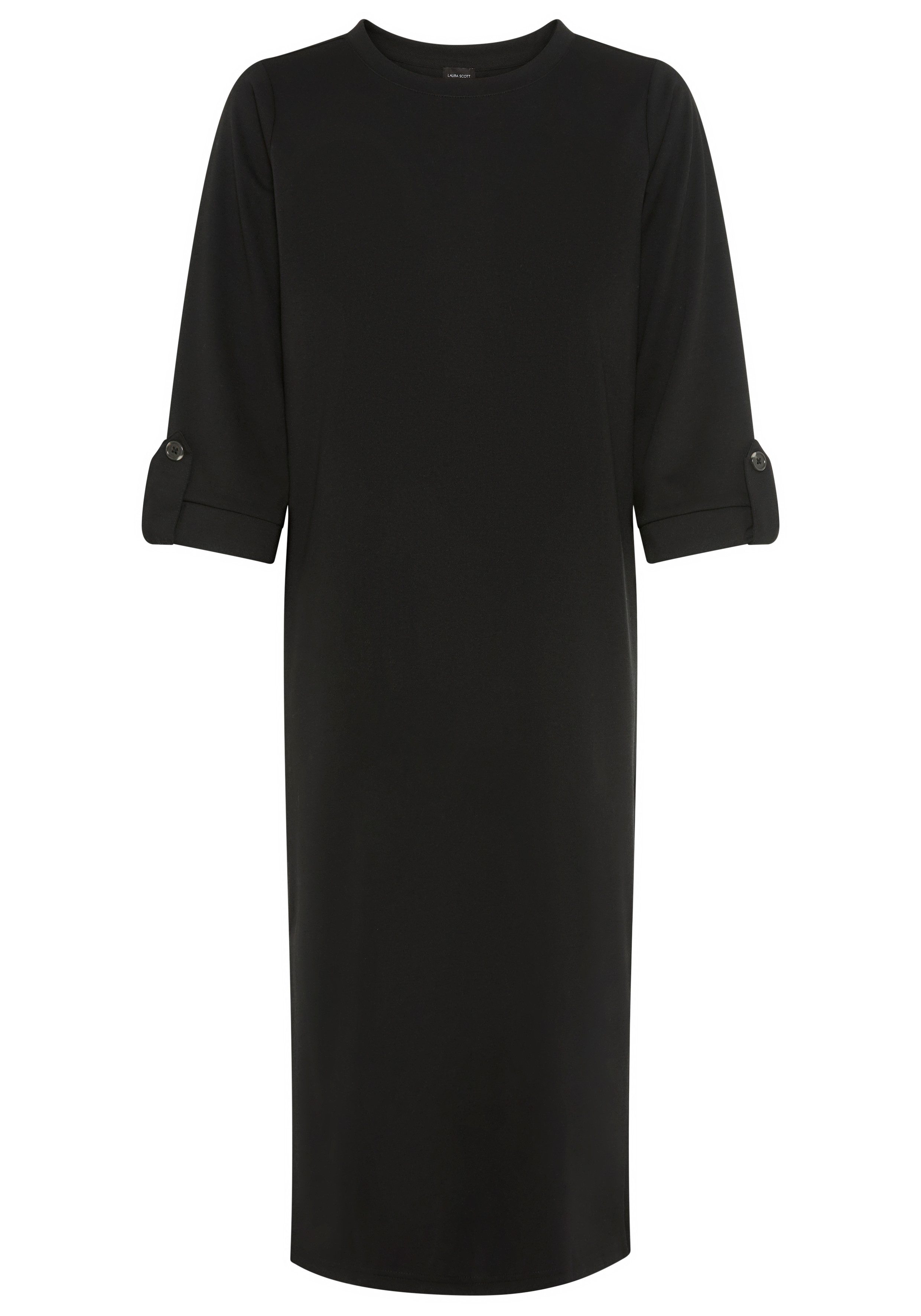 Laura Scott Midikleid aus Milano-Ribstoff, das perfekte Basic