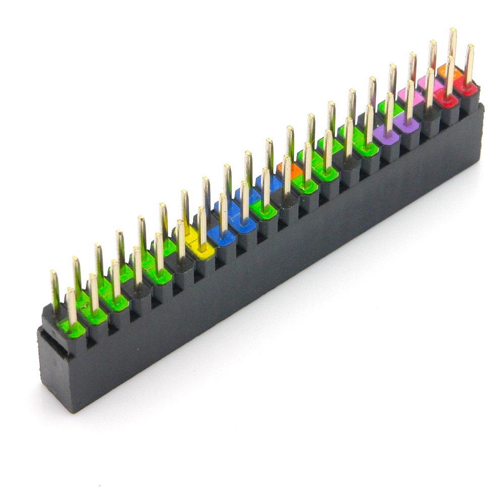 40 Pin GPIO Stacking Header für Raspberry Pi, farbig kodiert, 6,2mm Adapter