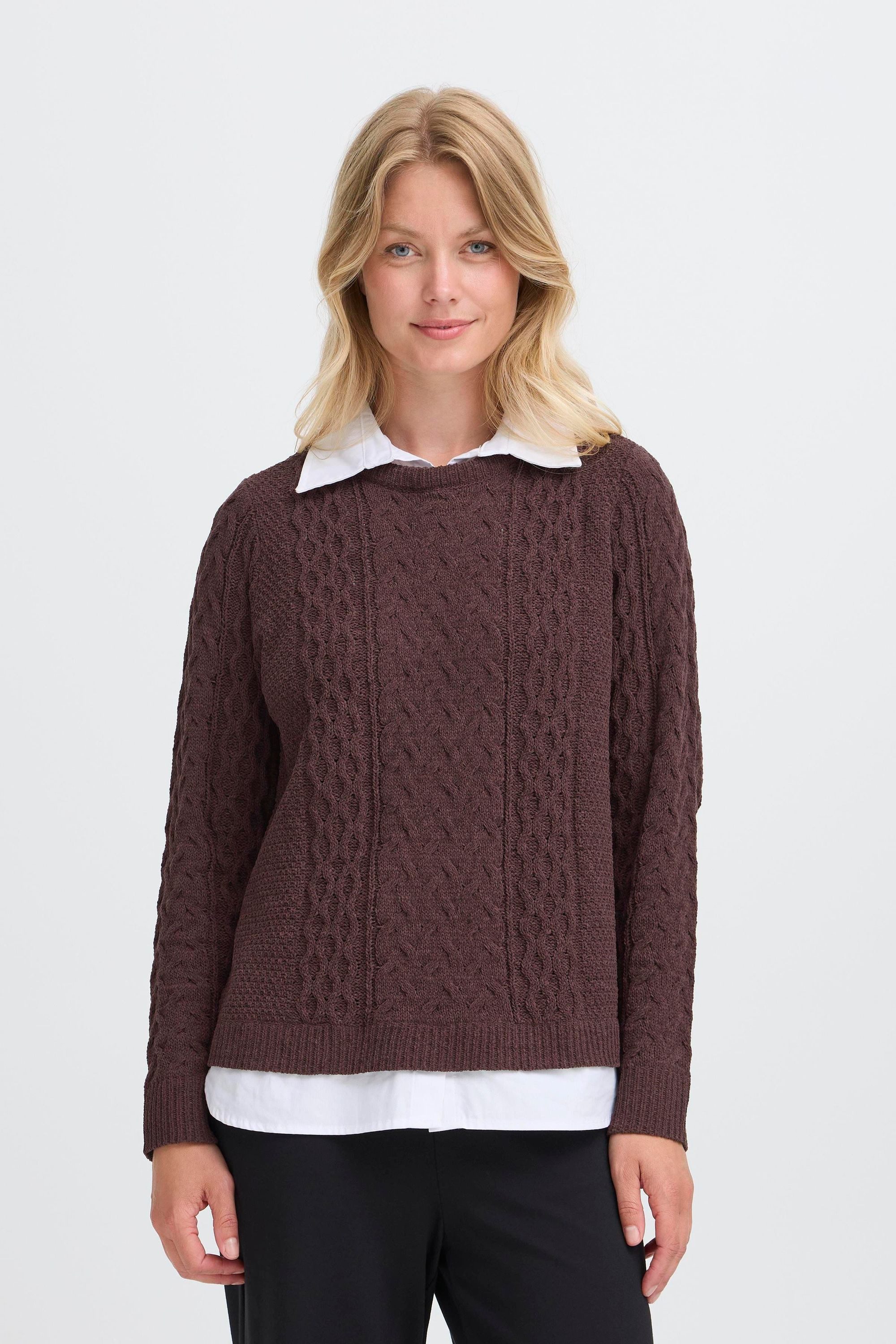 OXMO Strickpullover OXFSanvi Modischer Strickpullover mit integrierter Blus günstig online kaufen