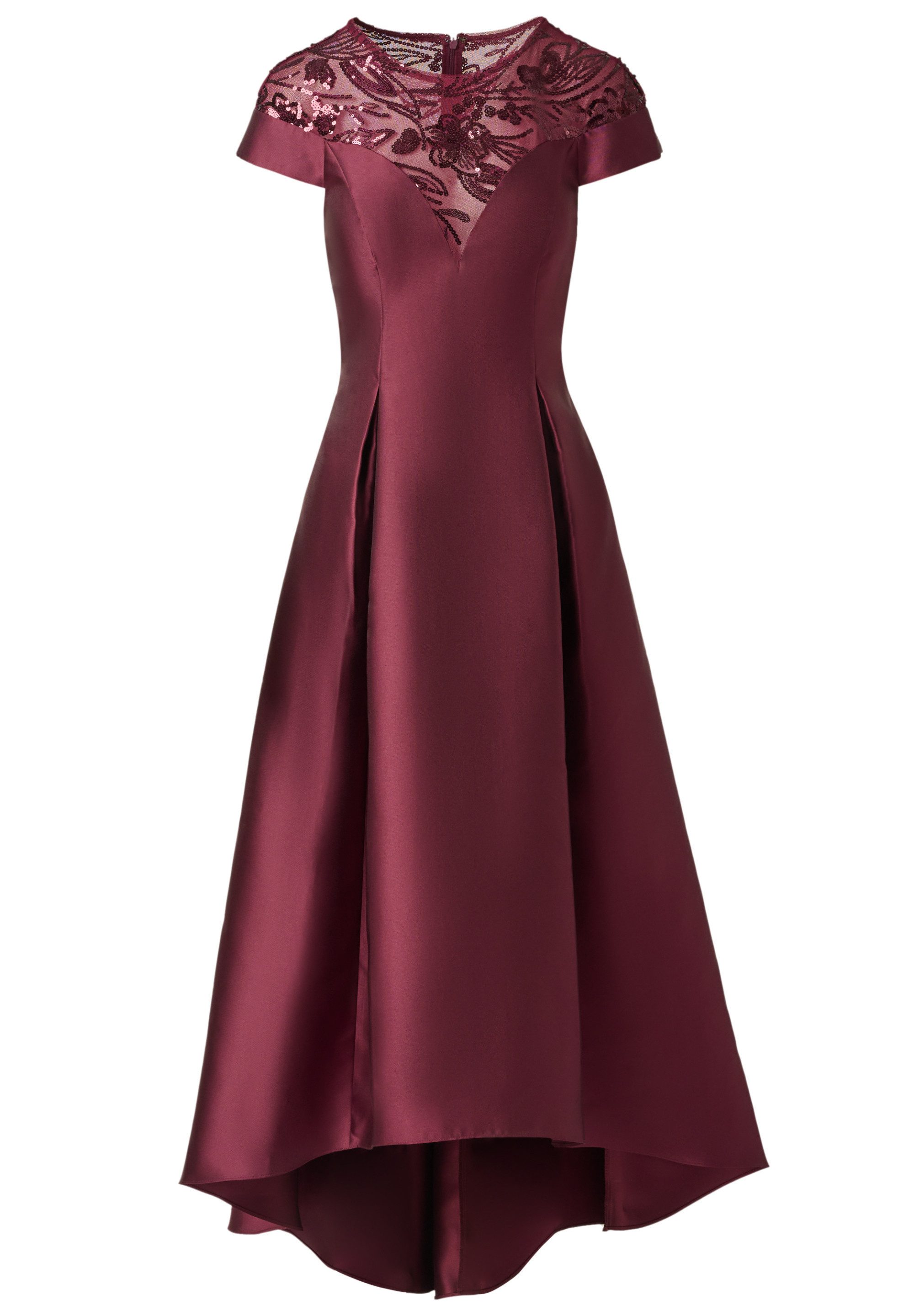 Adrianna Papell Abendkleid Combo Mikado Hi Low Gown Raffiniertes und voluminöses Partykleid – Bild 2 von 5
