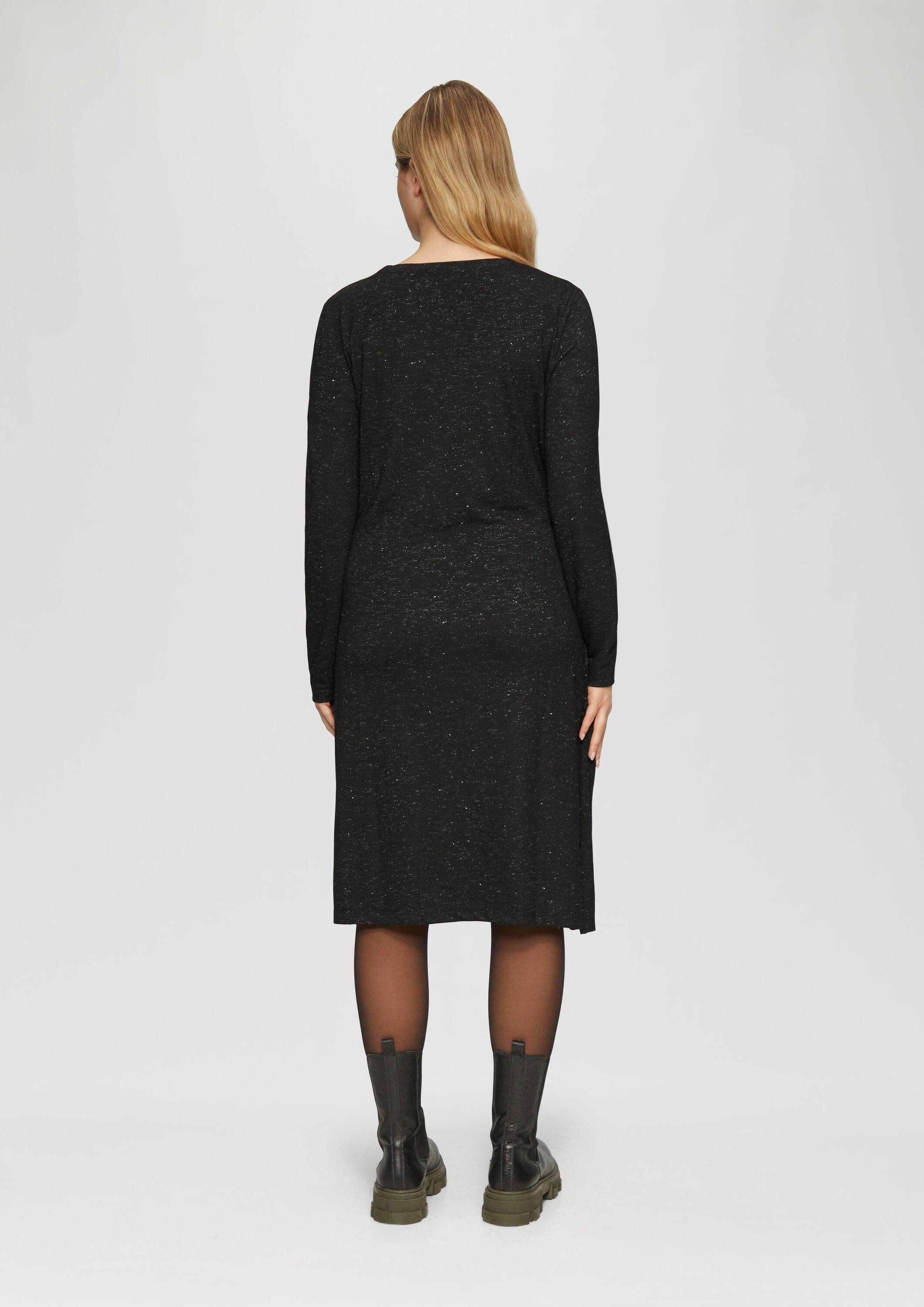 s.Oliver Minikleid Kleid Glitzerndes Jersey-Kleid mit Knotendetail